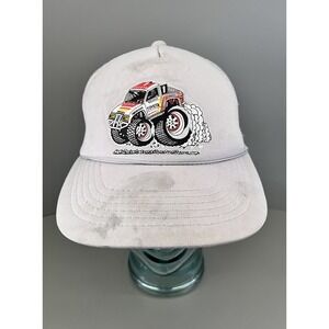 Vintage 80s Toyota 4x4 Truck Big Wheel Motorsports Trucker Snapback Hat Cap